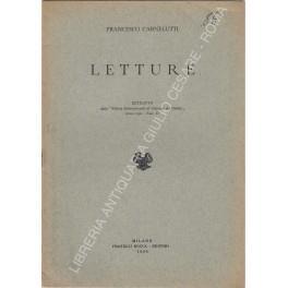 Letture - Francesco Carnelutti - copertina