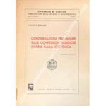 Considerazioni preliminari sulle confessioni religiose diverse dalla cattolica