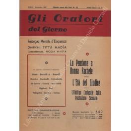 Gli oratori del giorno. Rassegna mensile d'eloquenza. Anno XXXV - Numero 11. Novembre 1967 - copertina