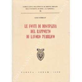 Le fonti di disciplina del rapporto di lavoro pubblico - Luigi Fiorillo - copertina