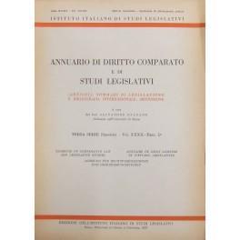 Annuario di diritto comparato e di studi legislativi. A cura di Salvatore Galgano. Terza serie. Vol. XXXII - Fasc. 1: Di Cagno - Il negozio giuridico sotto nome altrui o falso. D'Emilia - Note comparative intorno agli elementi costitutivi della compr - copertina