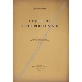 L' equilibrio dei poteri dello Stato - Amedeo Giannini - copertina