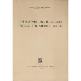 Dei rapporti tra il giudizio penale e il giudizio civile - copertina