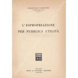 L' espropriazione per pubblica utilità - copertina