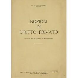 Nozioni di diritto privato. Con brevi note di richiamo al diritto romano - Bruno Franceschelli - copertina