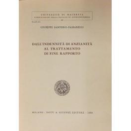 Dall'indennità di anzianità al trattamento di fine rapporto - Giuseppe Santoro Passarelli - copertina