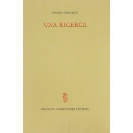 Una ricerca - Marco Visconti - copertina