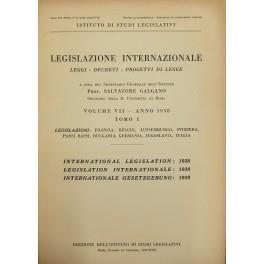 Annuario di diritto comparato e di studi legislativi. A cura di Salvatore Galgano. Prima serie. Vol. VII - Parte I - 1938 - copertina