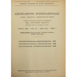 Annuario di diritto comparato e di studi legislativi. A cura di Salvatore Galgano. Seconda serie. Vol. IX - Parte I - 1940 - copertina