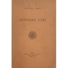 Pensieri vari - Benedetto Croce - copertina