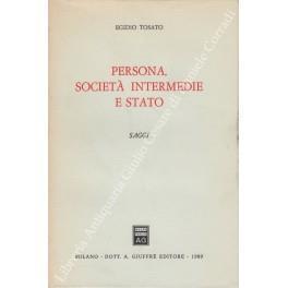 Persona, società intermedie e Stato. Saggi - Egidio Tosato - copertina