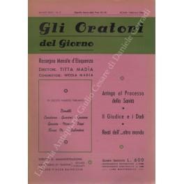 Gli oratori del giorno. Rassegna mensile d'eloquenza. Anno XXXIV - Numero 2. Febbraio 1966 - G. Bonelli - copertina
