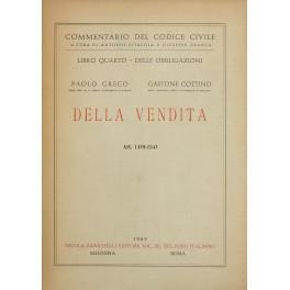 Della vendita. Art. 1470-1547 - Paolo Greco - copertina