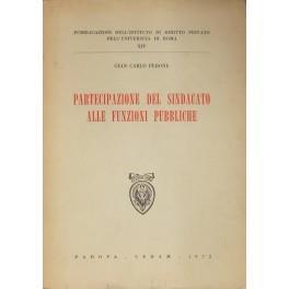 Partecipazione del sindacato alle funzioni pubbliche - G. Carlo Perone - copertina