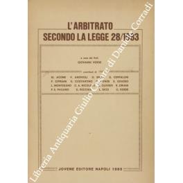 L' arbitrato secondo la legge 28/1983 di: Verde Giovanni - copertina