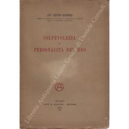 Colpevolezza e personalità del reo - Silvio Ranieri - copertina