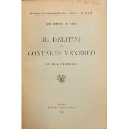Il delitto di contagio venereo. Studi e proposte - copertina