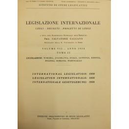 Annuario di diritto comparato e di studi legislativi. A cura di Salvatore Galgano. Prima serie. Vol. VII - Parte II - 1938 - copertina