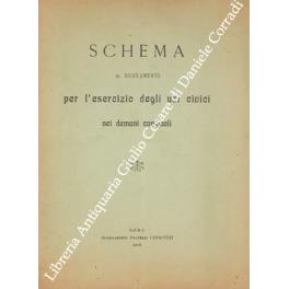 Schema di regolamento per l'esercizio degli usi civici nei demani comunali - Anonimo - copertina