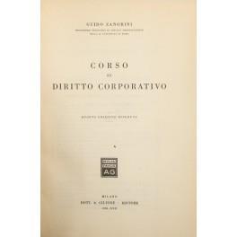 Corso di diritto corporativo - copertina