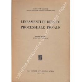 Lineamenti di diritto processuale penale - Giovanni Leone - copertina