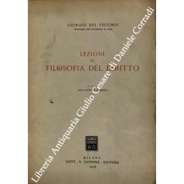 Lezioni di filosofia del diritto - Giorgio Del Vecchio - copertina