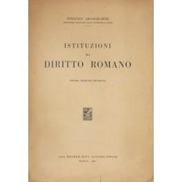 Istituzioni di diritto romano - Vincenzo Arangio-Ruiz - copertina