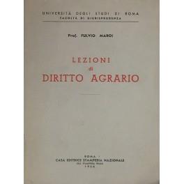 Lezioni di diritto agrario - copertina