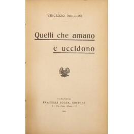 Quelli che amano e uccidono - Vincenzo Mellusi - copertina