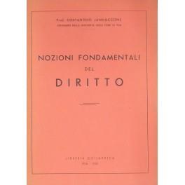 Nozioni fondamentali del diritto - Costantino Jannacone - copertina