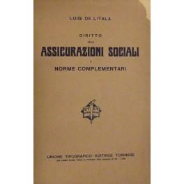 Diritto delle assicurazioni sociali e norme complementari - Luigi De Litala - copertina