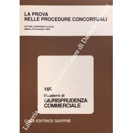 La prova nelle procedure concorsuali. Atti del convegno S.I.S.CO. (Milano, 26 novembre 1994) - copertina