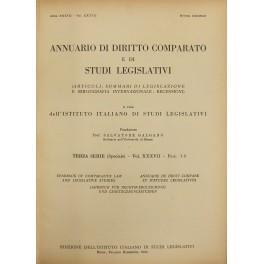 Annuario di diritto comparato e di studi legislativi. A cura di Salvatore Galgano. Terza serie. Vol. XXXVII - Fasc. 1 e 2: Bernini - La disciplina delle intese consortili nel quadro della Comunità economica europea - copertina