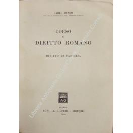 Corso di diritto romano. Diritto di famiglia - Carlo Longo - copertina