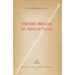 L' esecuzione provvisoria nel processo penale - copertina