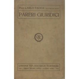 Pareri giuridici - Carlo Fadda - copertina