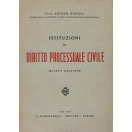 Istituzioni di diritto processuale civile - copertina