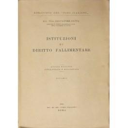 Istituzioni di diritto fallimentare - Salvatore Satta - copertina