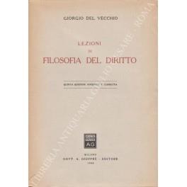 Lezioni di filosofia del diritto - Giorgio Del Vecchio - copertina