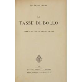 Le tasse di bollo nella teoria e nel diritto positivo italiano - Giovanni Vignali - copertina