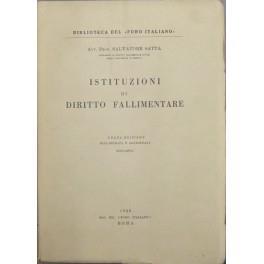 Istituzioni di diritto fallimentare - Salvatore Satta - copertina