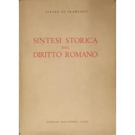 Sintesi storica del Diritto Romano - Pietro De Francisci - copertina
