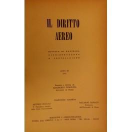 Il diritto aereo. Rivista trimestrale di dottrina giurisprudenza e legislazione. Anno XI - 1972 - copertina