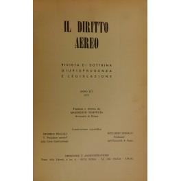 Il diritto aereo. Rivista trimestrale di dottrina giurisprudenza e legislazione. Anno XIV - 1975 - copertina
