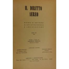 Il diritto aereo. Rivista trimestrale di dottrina giurisprudenza e legislazione. Anno XV - 1976 - copertina