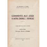 Commento alle leggi in materia comunale e provinciale