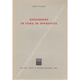 Riflessioni in tema di sovranità - Dino Pasini - copertina