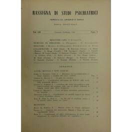 Rassegna di studi psichiatrici. Diretta da Antonio D'Ormea. Vol. LIII - 1964 - copertina