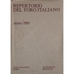 Repertorio Generale Annuale del Foro Italiano. Annata 1980