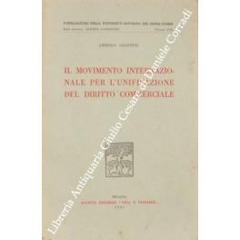 Il movimento internazionale per l'unificazione del diritto commerciale - Amedeo Giannini - copertina